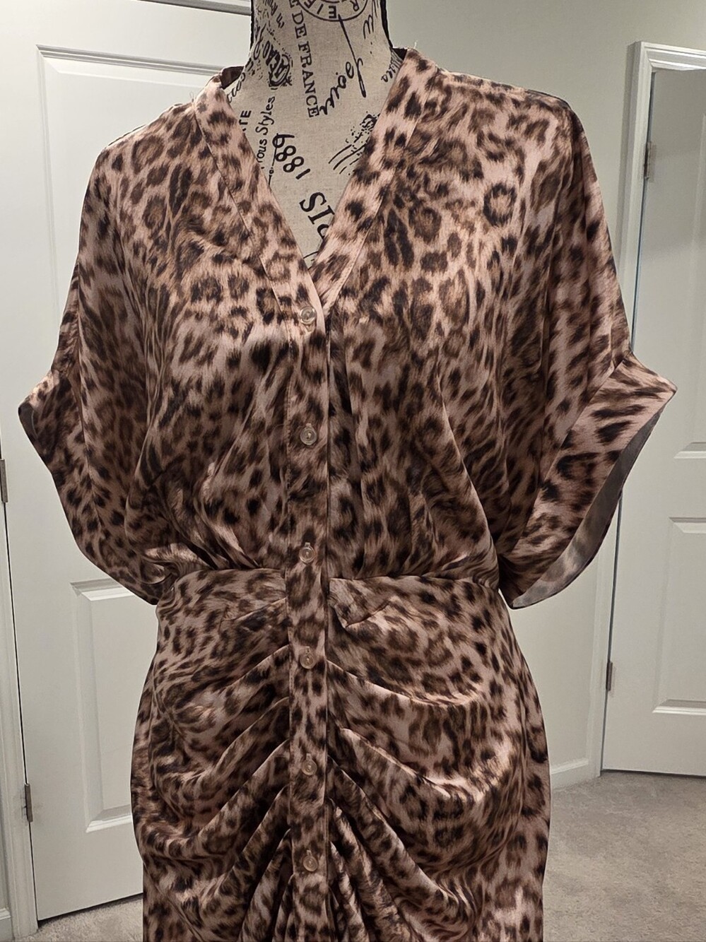 Steve Madden Brown and Tan Leopard Print DRESS